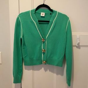 New without tags - Green Cabi fancy button sweater size small
